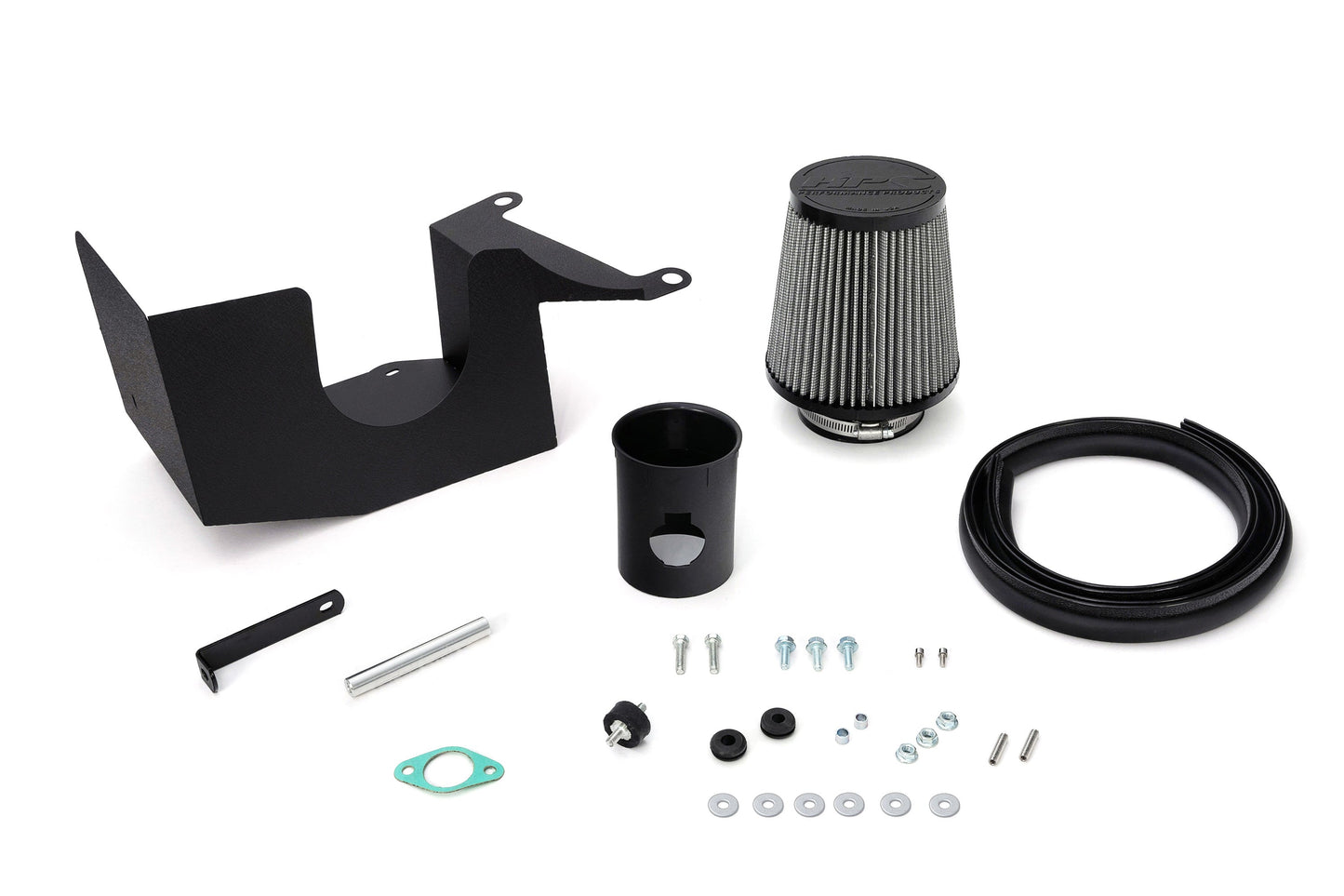 HPS Performance Air Intake Kit with Heat Shield, Red, 827-741R