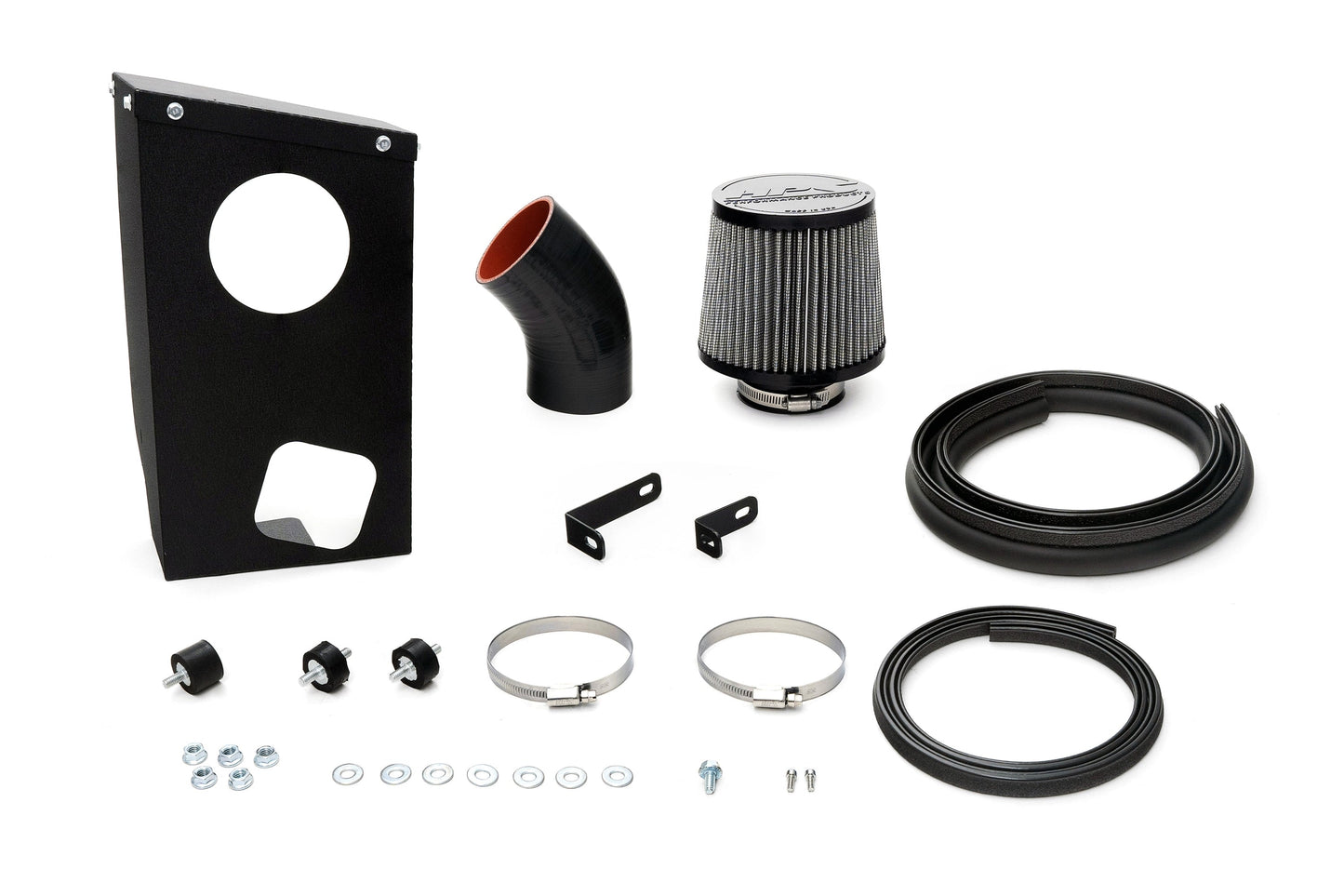HPS Performance Air Intake Kit with Heat Shield, Black, 827-768WB