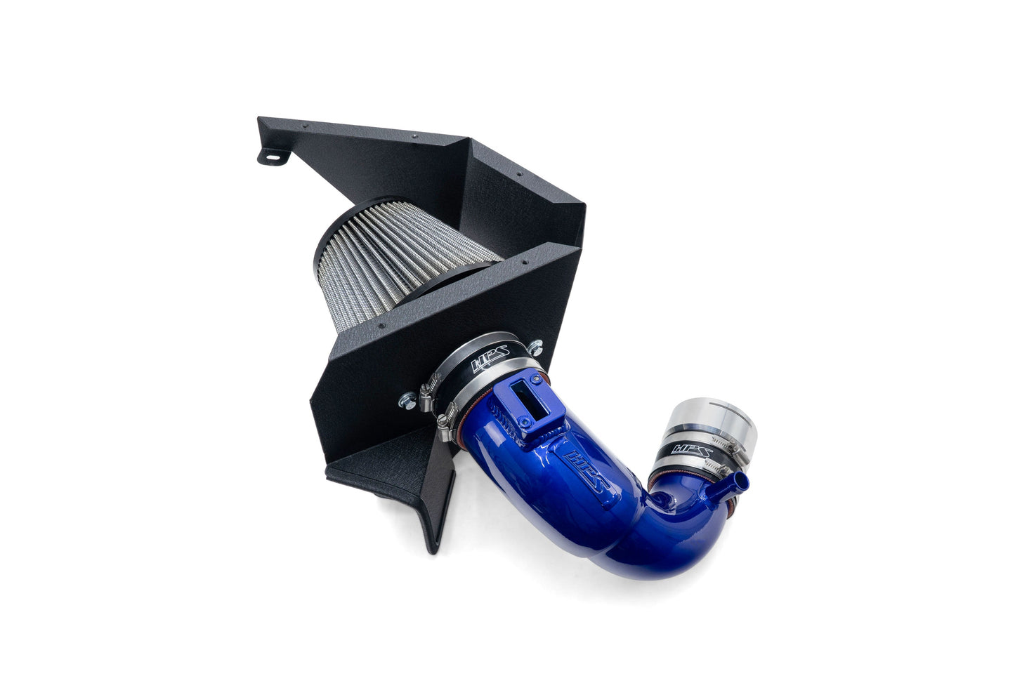 HPS Performance Air Intake Kit with Heat Shield, Blue, 827-771BL