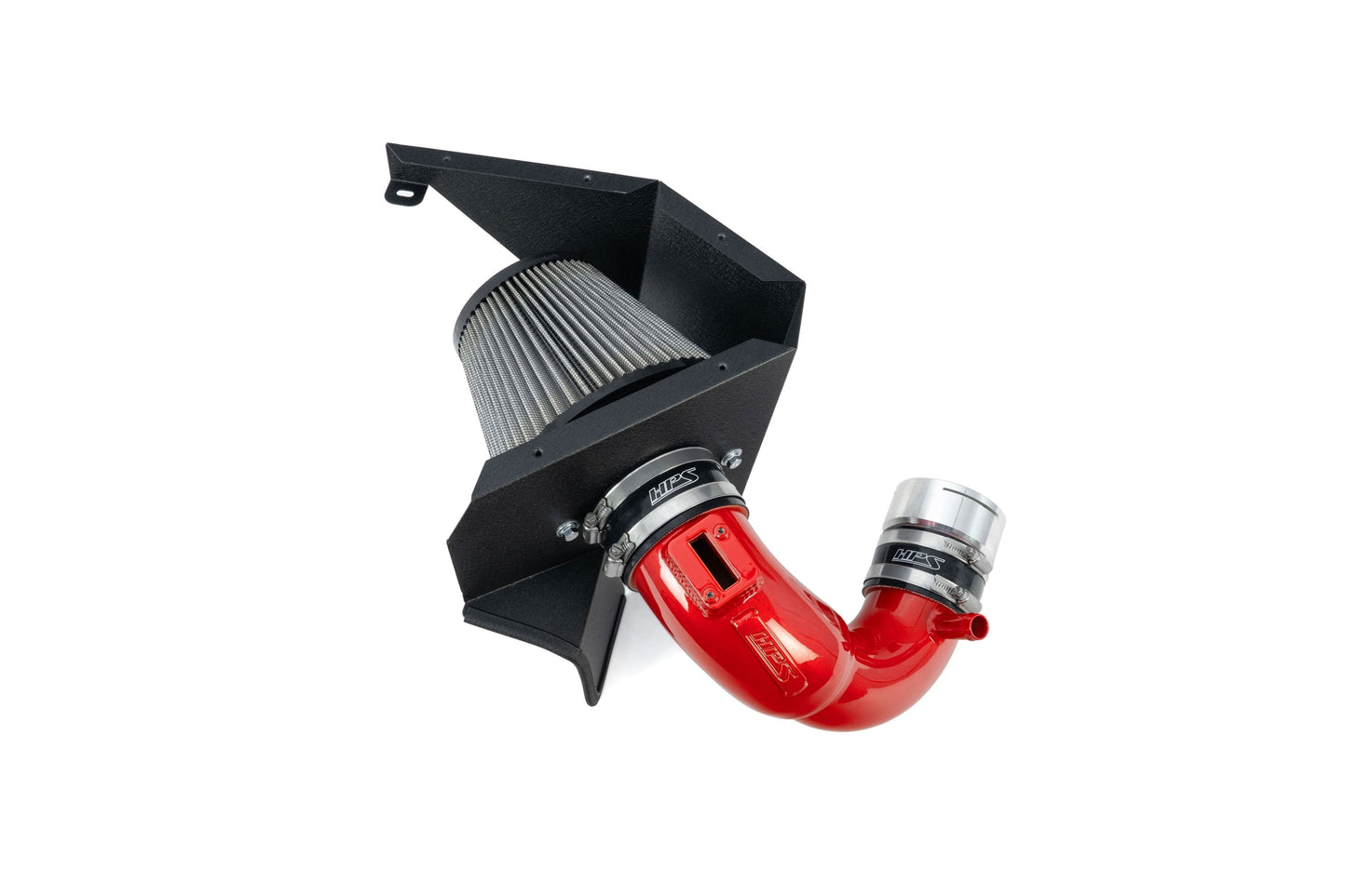 HPS Performance Air Intake Kit with Heat Shield, Red, 827-771R
