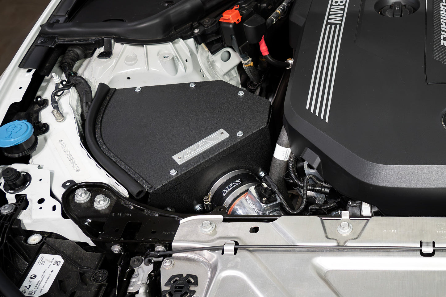 HPS Performance Air Intake Kit with Heat Shield, Red, 827-771R