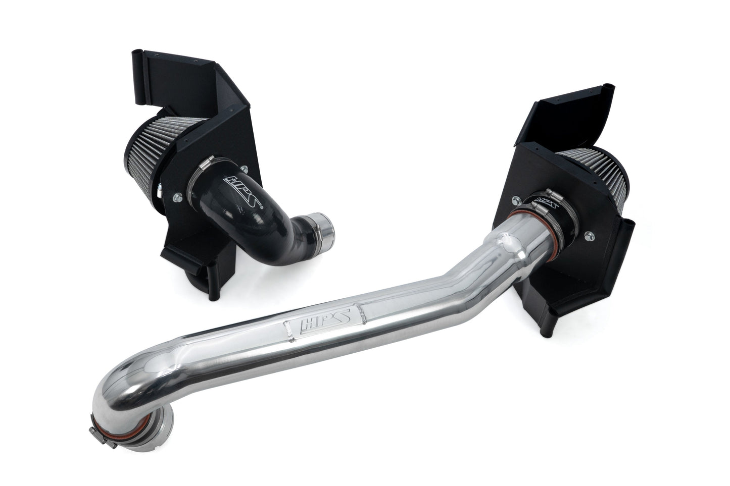 HPS Performance Air Intake Kit with Heat Shield, Polished, 827-772P