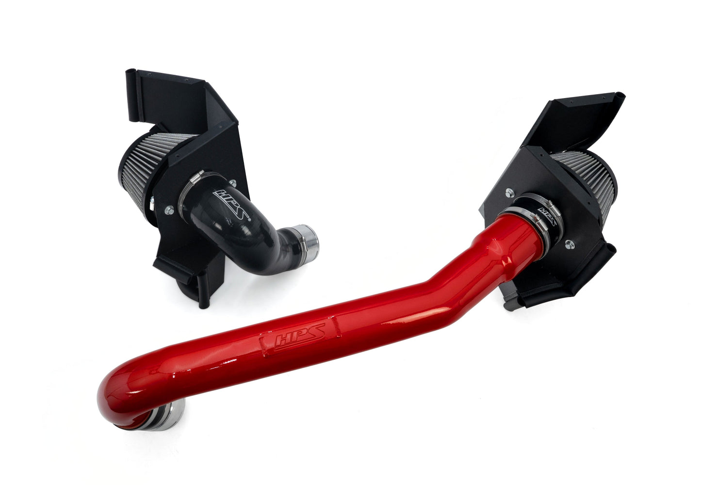 HPS Performance Air Intake Kit with Heat Shield, Red, 827-772R