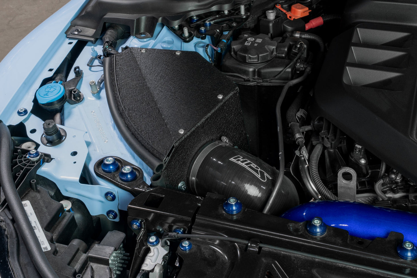 HPS Performance Air Intake Kit with Heat Shield, Blue, 827-772BL