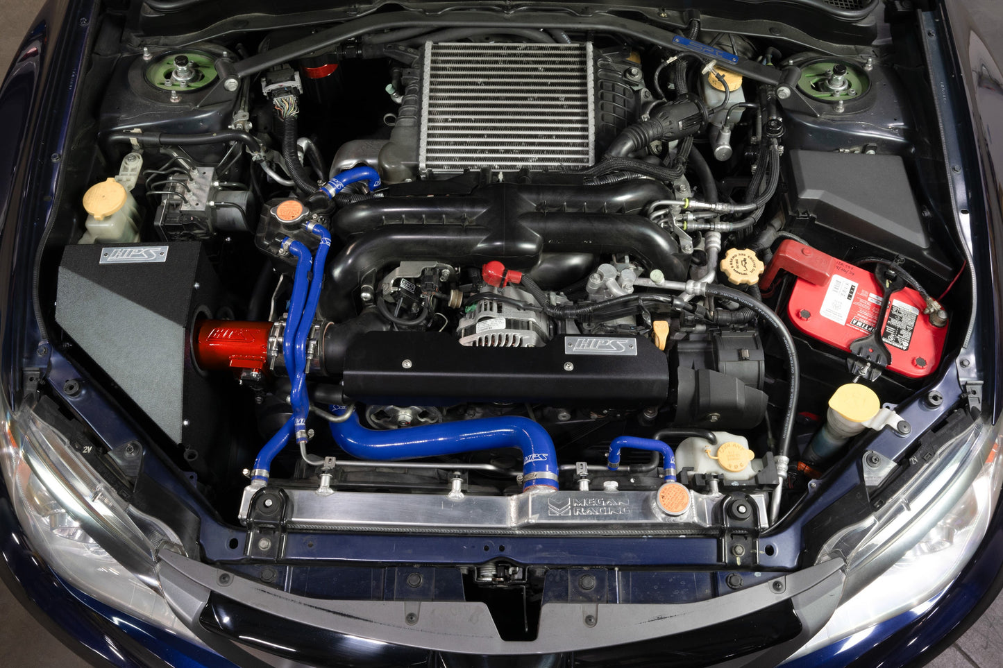 HPS Performance Air Intake Kit with Heat Shield, Red, 827-778R
