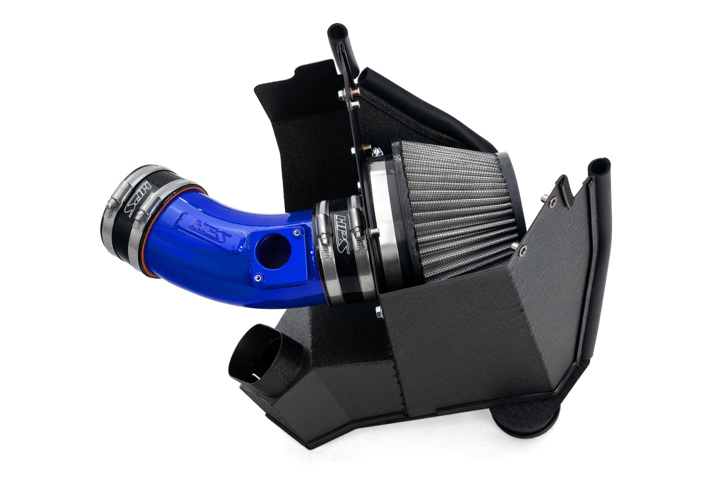 HPS Performance Air Intake Kit with Heat Shield, Blue, 827-783BL