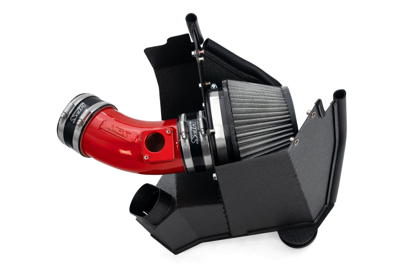 HPS Performance Air Intake Kit with Heat Shield, Red, 827-783R