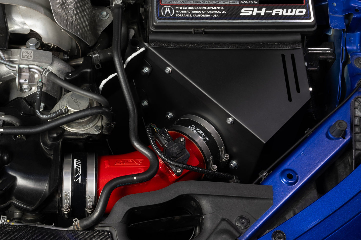 HPS Performance Air Intake Kit with Heat Shield, Red, 827-783R