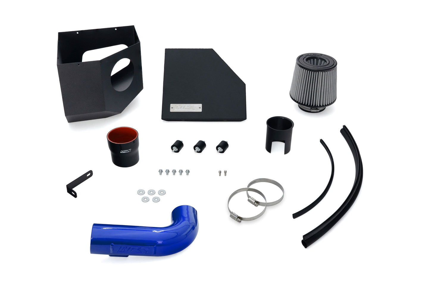 HPS Performance Air Intake Kit with Heat Shield, Blue, 827-786BL