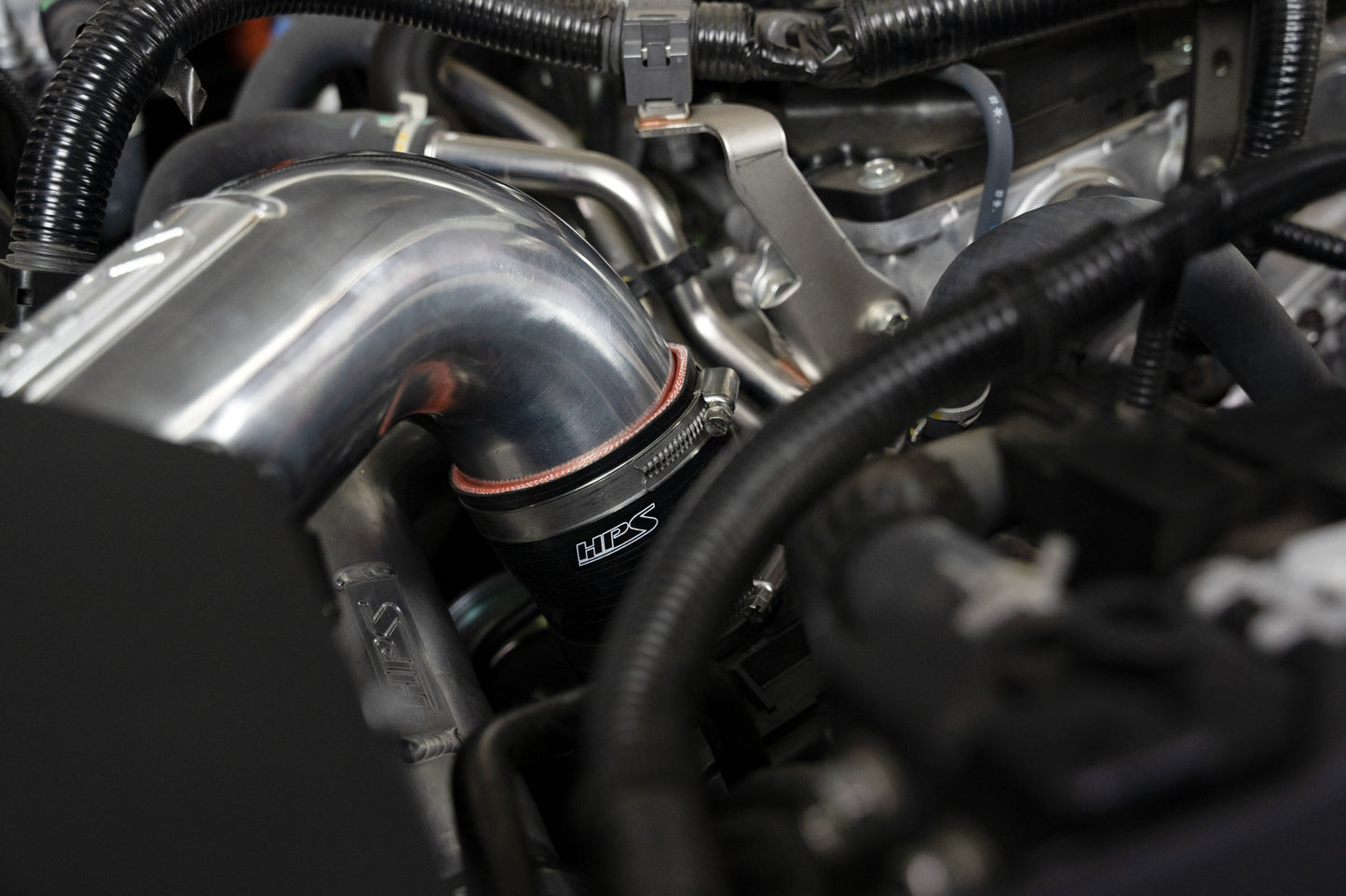 HPS Performance Air Intake Kit with Heat Shield, Polished, 827-786P