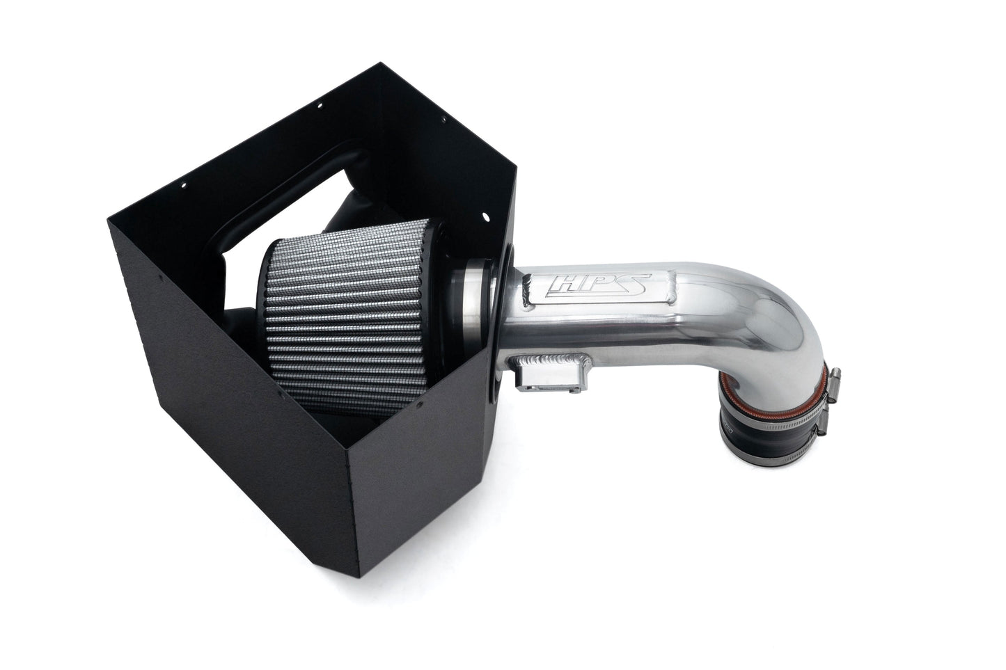 HPS Performance Air Intake Kit with Heat Shield, Polished, 827-786P