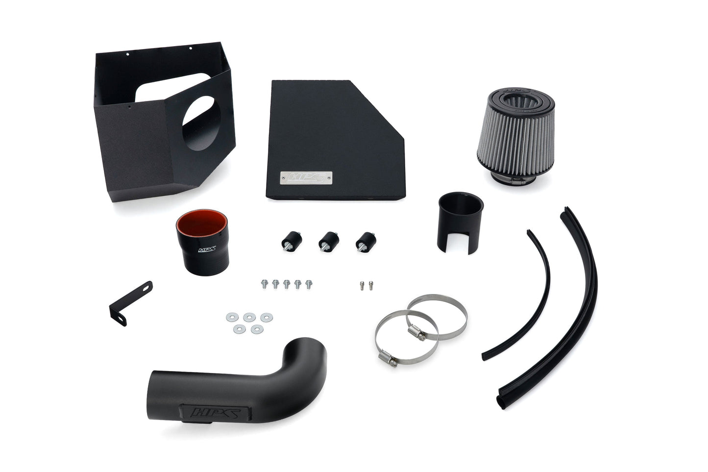 HPS Performance Air Intake Kit with Heat Shield, Black, 827-786WB