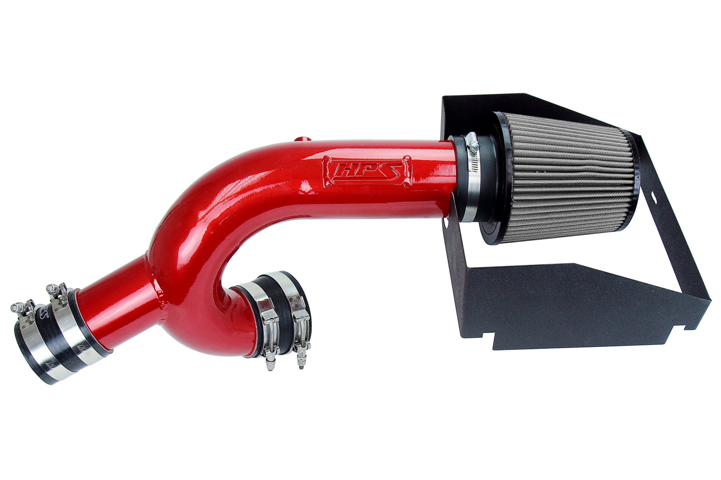 HPS Performance Air Intake Kit with Heat Shield Red 827-787R