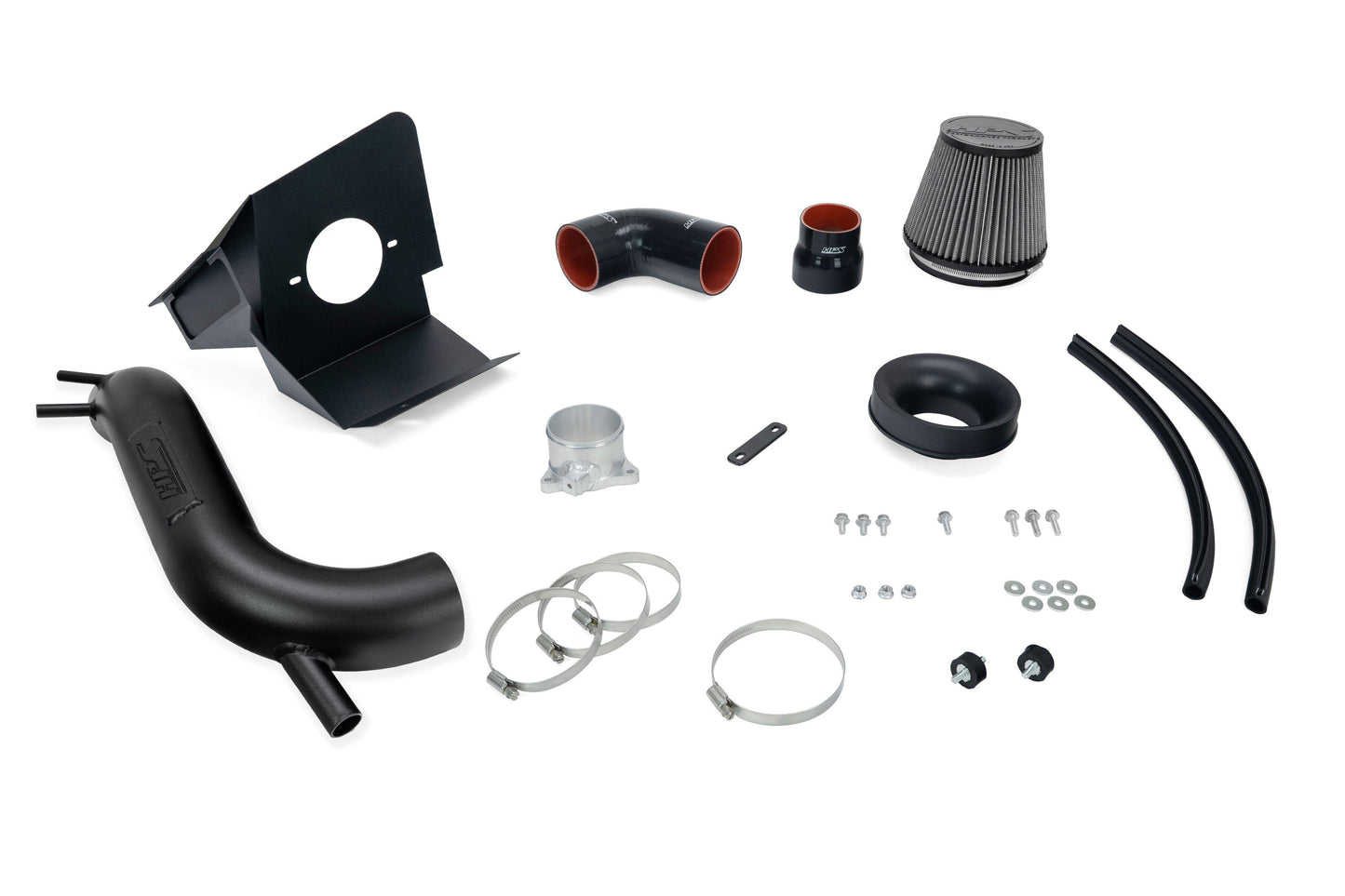 HPS Performance Black Air Intake Kit with Heat shield and Turbo Inlet, 827-797WB