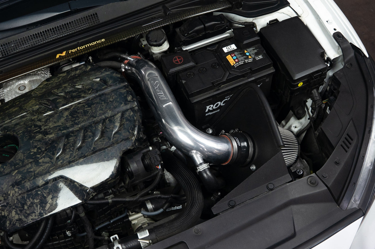 HPS Performance Black Air Intake Kit with Heat shield and Turbo Inlet, 827-797WB