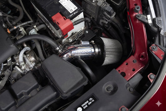 HPS Performance Air Intake Kit with Heat shield, Polished, 827-798P