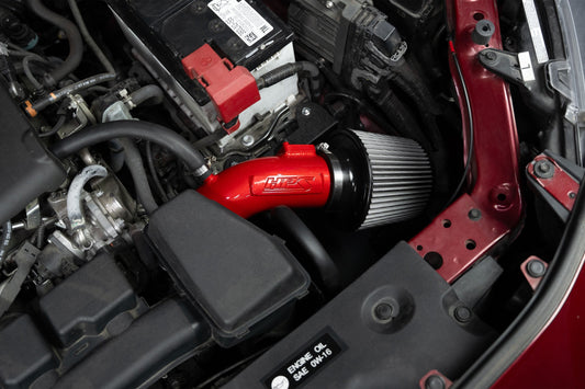 HPS Performance Air Intake Kit with Heat shield, Red, 827-798R
