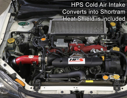 HPS Performance Cold Air Intake Kit, Red, 837-566R