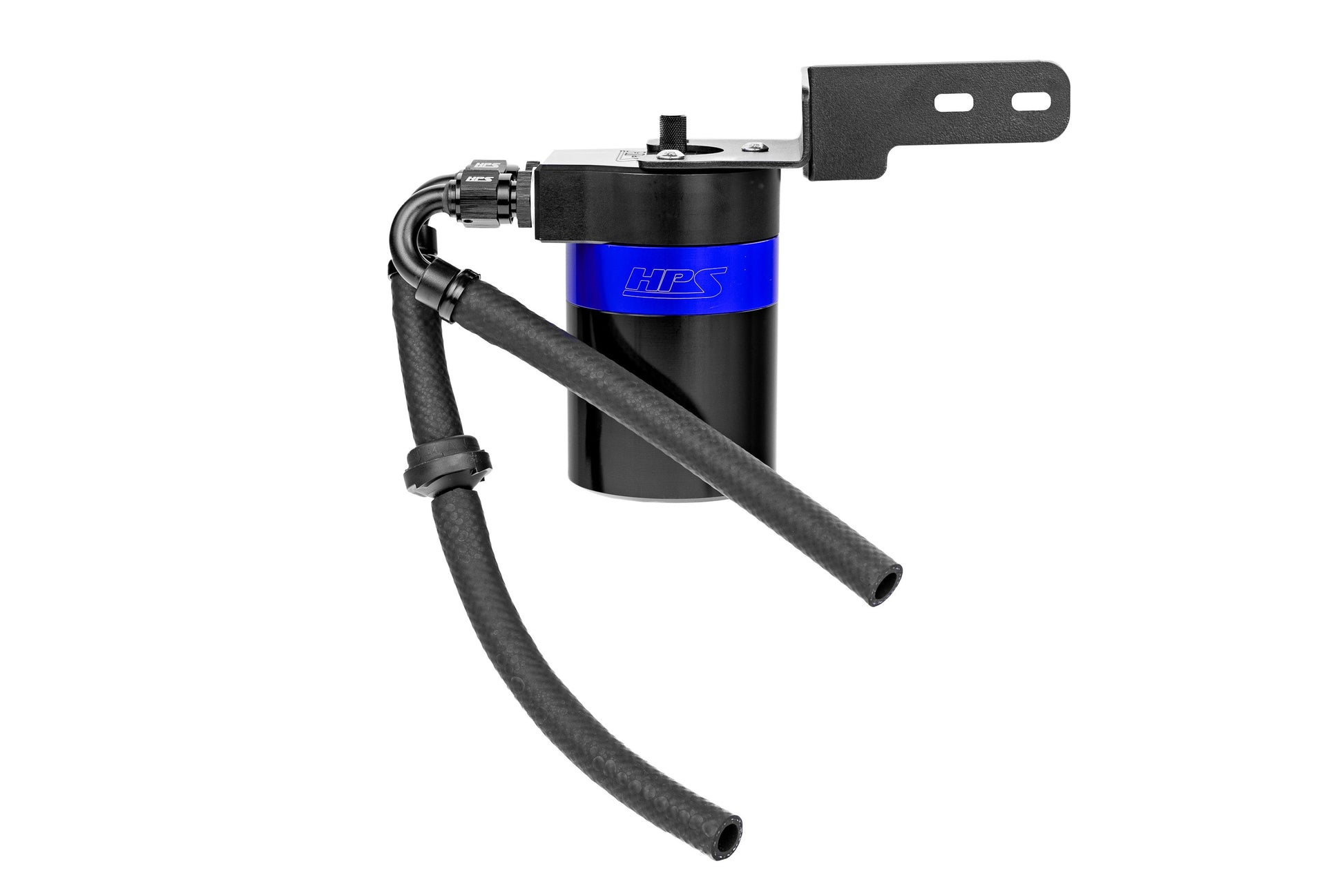 HPS Performance Billet Aluminum Oil Catch Can Kit Blue 860-002BL