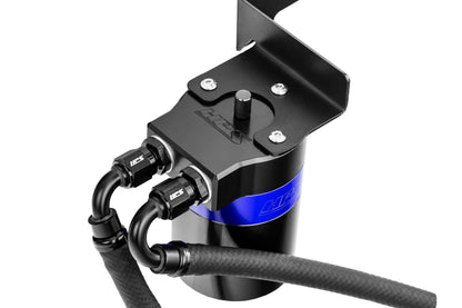 HPS Performance Billet Aluminum Oil Catch Can Kit, Blue, 860-002BL
