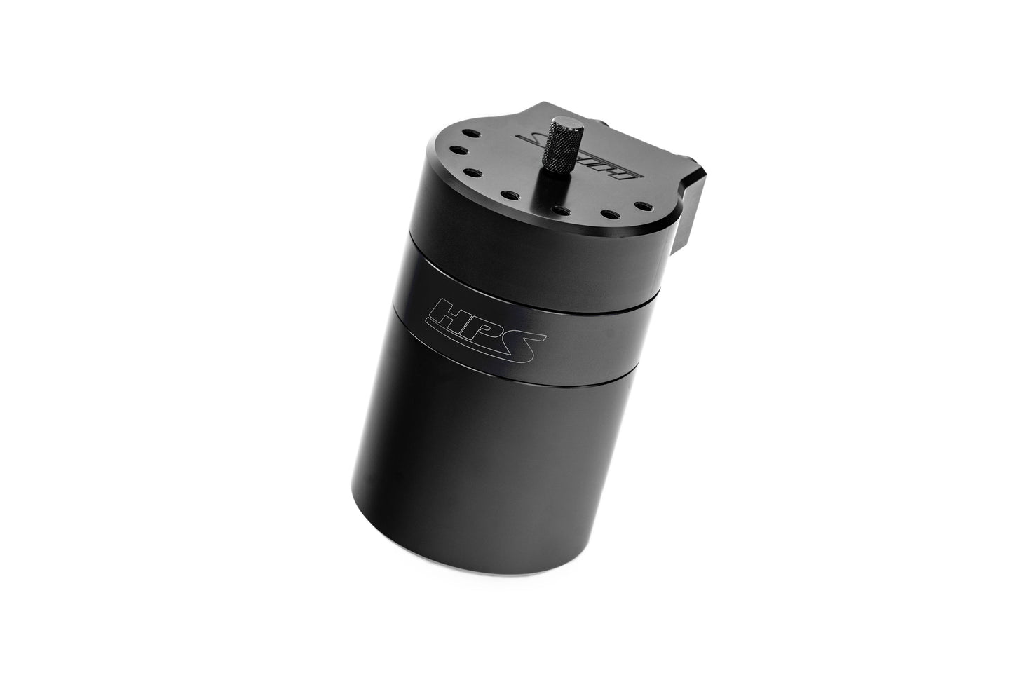 HPS Performance Billet Aluminum Oil Catch Can Kit, Black, 860-002WB