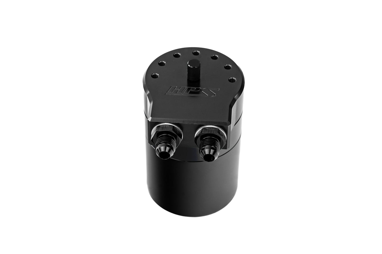 HPS Performance Billet Aluminum Oil Catch Can Kit, Black, 860-002WB