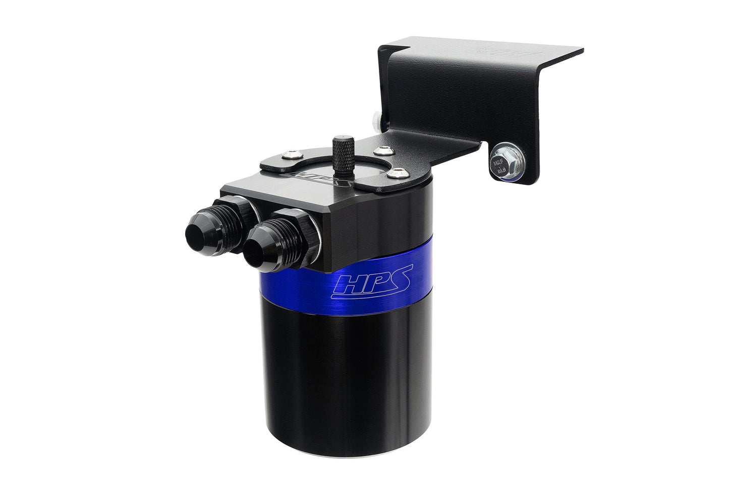 HPS Performance Billet Aluminum Oil Catch Can Kit Blue 860-003BL