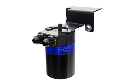 HPS Performance Billet Aluminum Oil Catch Can Kit Blue 860-003BL
