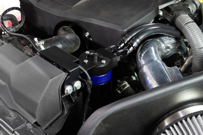 HPS Performance Billet Aluminum Oil Catch Can Kit, Blue, 860-003BL