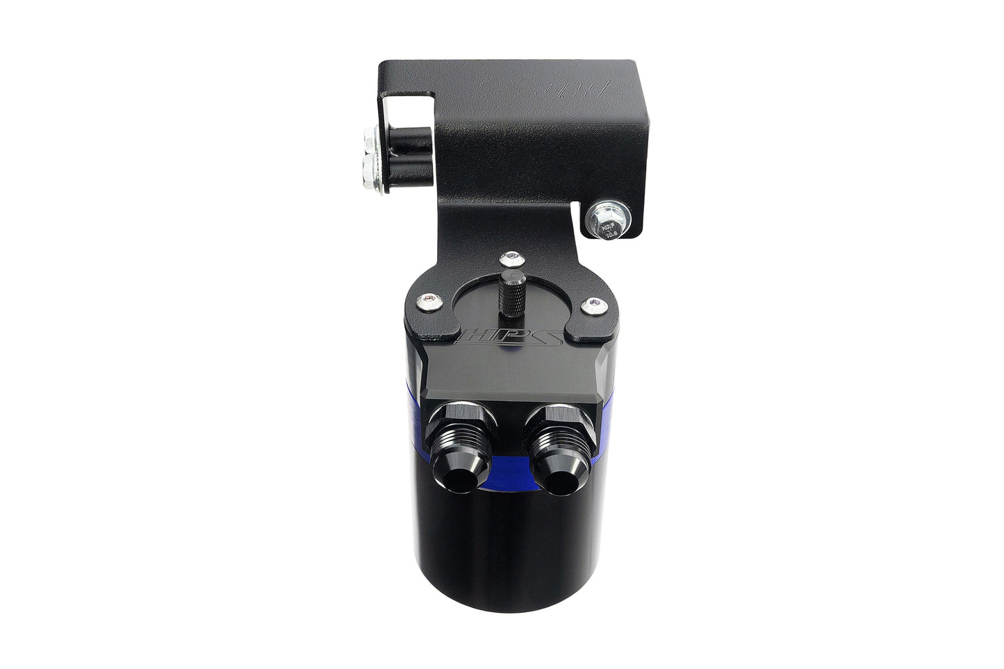 HPS Performance Billet Aluminum Oil Catch Can Kit, Blue, 860-003BL