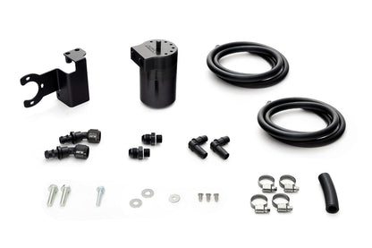 HPS Performance Billet Aluminum Oil Catch Can Kit, Black, 860-003WB