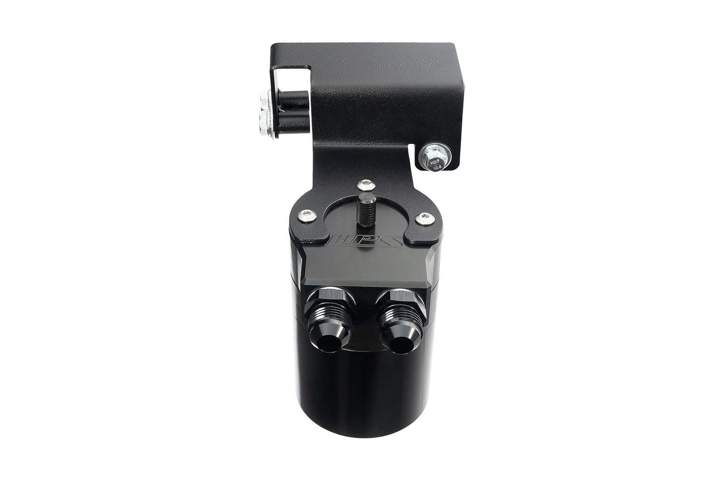HPS Performance Billet Aluminum Oil Catch Can Kit, Black, 860-003WB