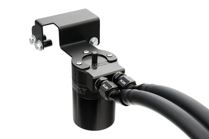 HPS Performance Billet Aluminum Oil Catch Can Kit, Black, 860-003WB