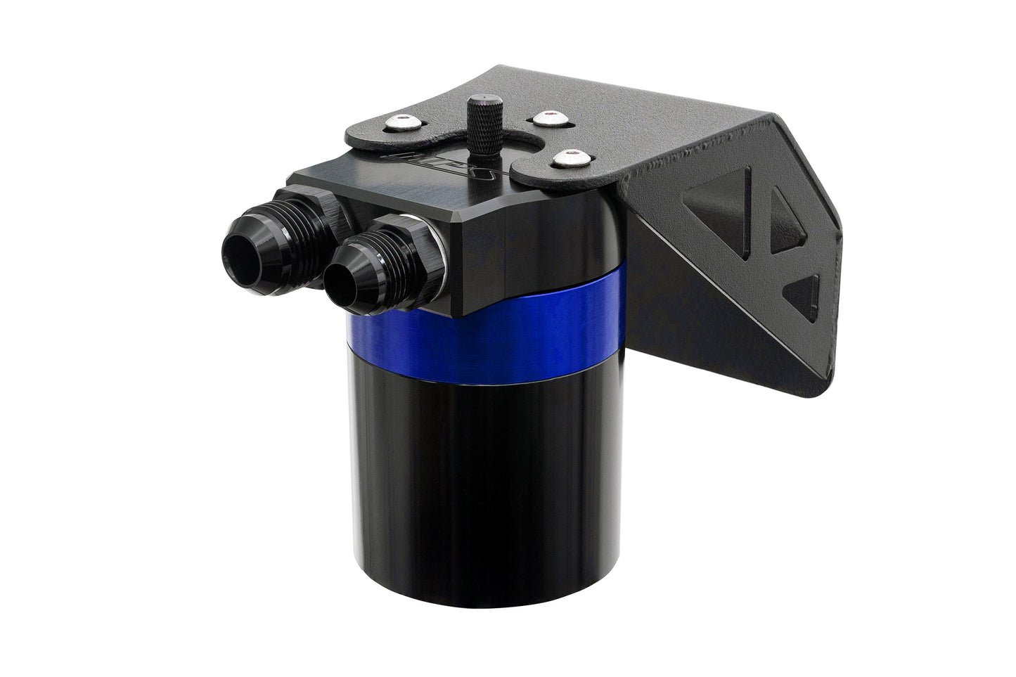 HPS Performance Billet Aluminum Oil Catch Can Kit, Blue, 860-004BL