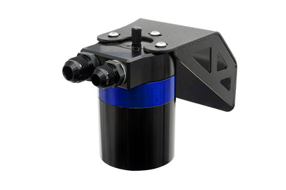 HPS Performance Billet Aluminum Oil Catch Can Kit, Blue, 860-004BL