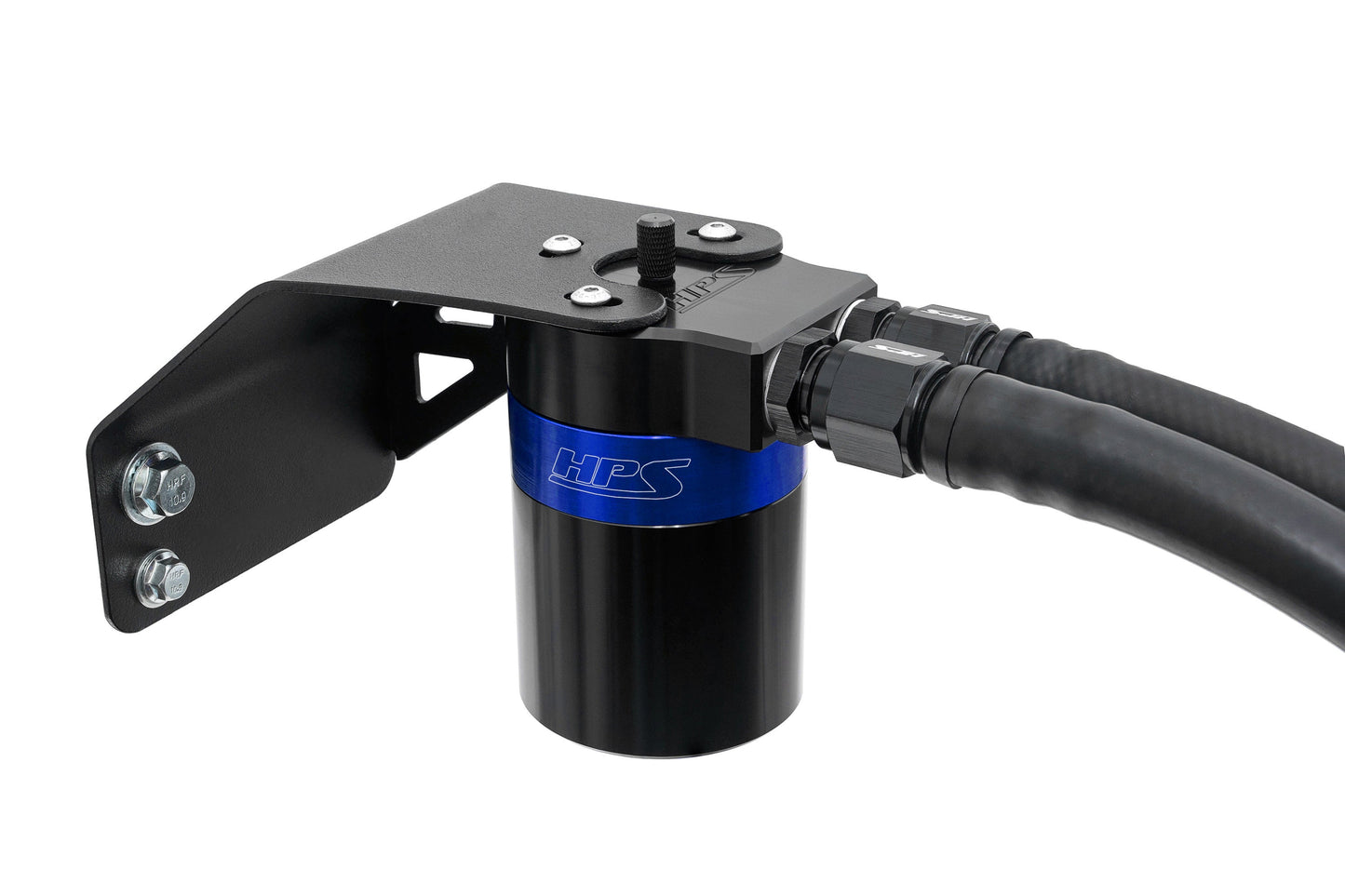 HPS Performance Billet Aluminum Oil Catch Can Kit, Blue, 860-004BL