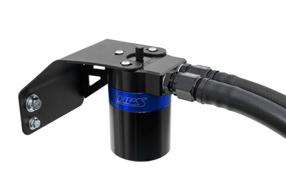 HPS Performance Billet Aluminum Oil Catch Can Kit, Blue, 860-004BL