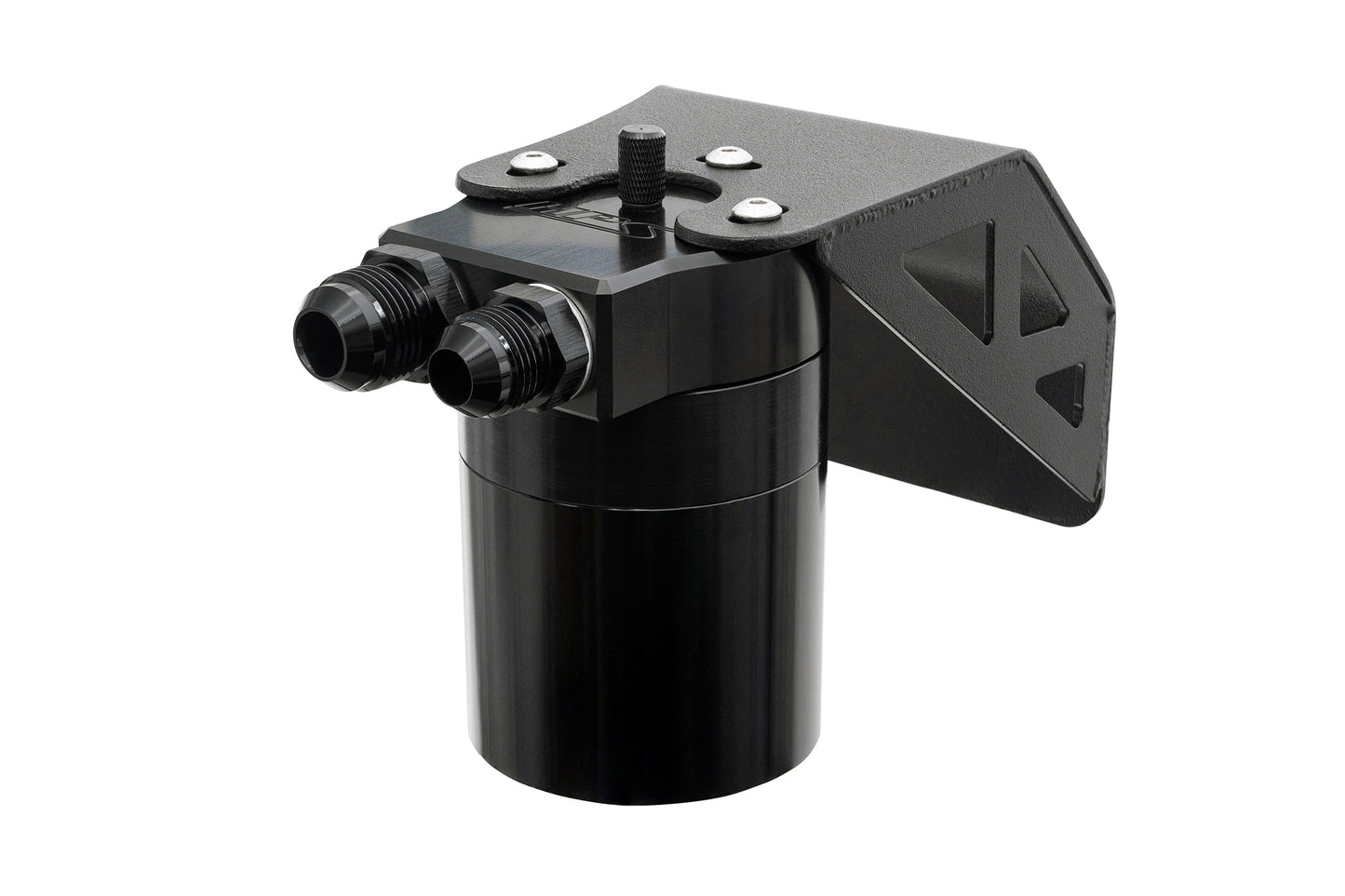 HPS Performance Billet Aluminum Oil Catch Can Kit, Black, 860-004WB