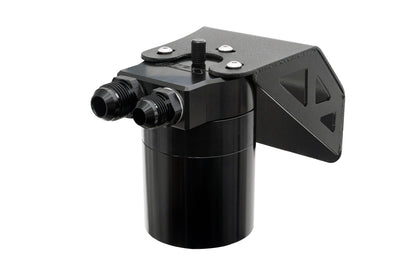 HPS Performance Billet Aluminum Oil Catch Can Kit, Black, 860-004WB