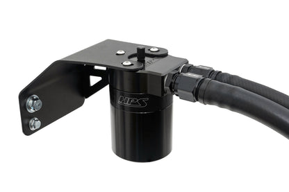 HPS Performance Billet Aluminum Oil Catch Can Kit, Black, 860-004WB