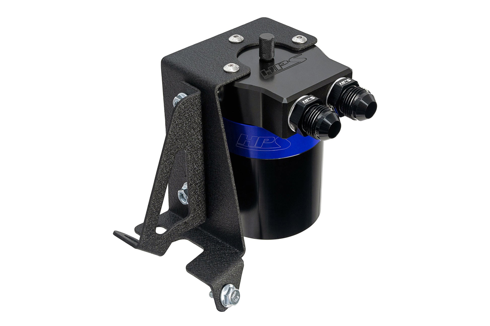 HPS Performance Billet Aluminum Oil Catch Can Kit Blue 860-005BL