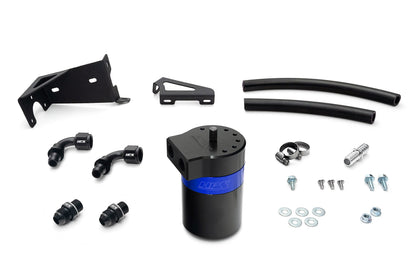 HPS Performance Billet Aluminum Oil Catch Can Kit, Blue, 860-005BL