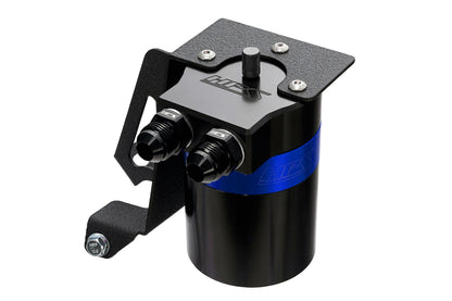HPS Performance Billet Aluminum Oil Catch Can Kit, Blue, 860-005BL
