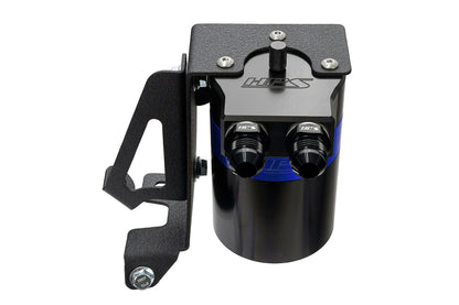 HPS Performance Billet Aluminum Oil Catch Can Kit, Blue, 860-005BL
