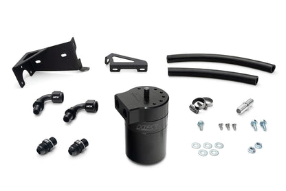 HPS Performance Billet Aluminum Oil Catch Can Kit, Black, 860-005WB