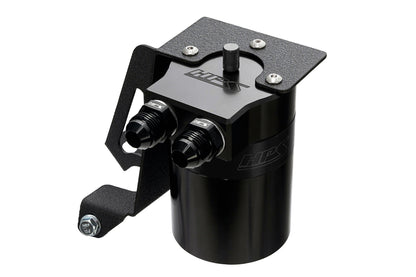 HPS Performance Billet Aluminum Oil Catch Can Kit, Black, 860-005WB