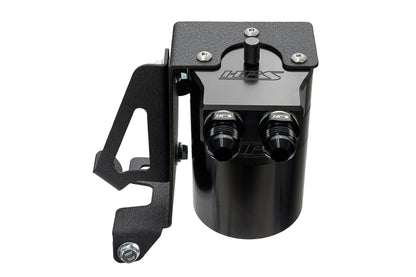 HPS Performance Billet Aluminum Oil Catch Can Kit, Black, 860-005WB