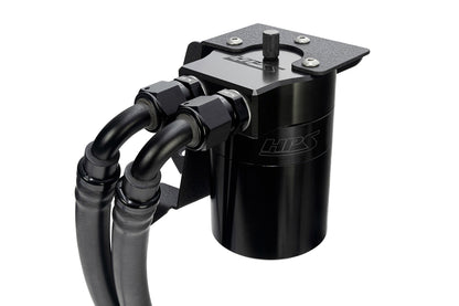 HPS Performance Billet Aluminum Oil Catch Can Kit, Black, 860-005WB