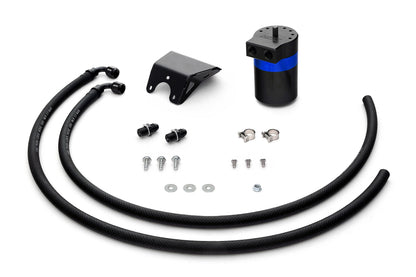 HPS Performance Billet Aluminum Oil Catch Can Kit, Blue, 860-006BL