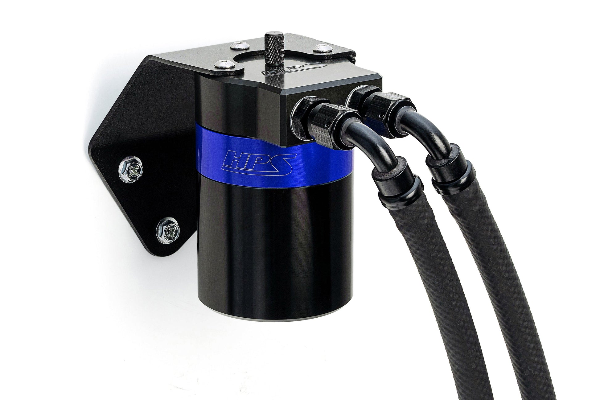 HPS Performance Billet Aluminum Oil Catch Can Kit Blue 860-006BL